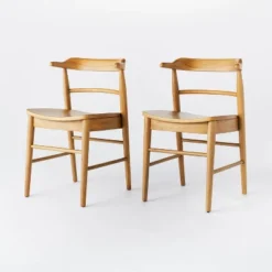 2pk Kaysville Curved Back Wood Dining Chair - Threshold™ Designed With Studio McGee -Interior Sale Store GUEST 96181127 0bb6 41a1 999c 8f5d44c53b74