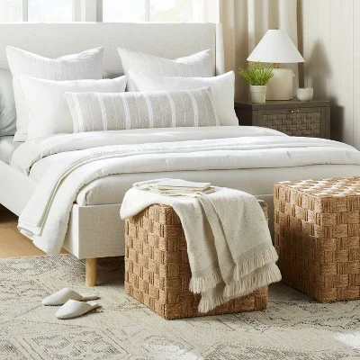 Lynwood Checkerboard Woven Cube - Threshold™ Designed With Studio McGee 3 Lynwood Checkerboard Woven Cube - Threshold™ Designed With Studio McGee