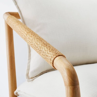 Ventura Upholstered Accent Chair With Wood Frame Natural - Threshold™ Designed With Studio McGee 6 Ventura Upholstered Accent Chair With Wood Frame Natural - Threshold™ Designed With Studio McGee - Image 4