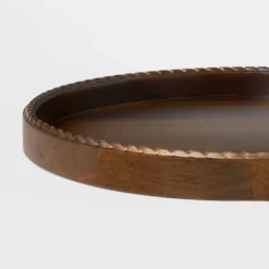 Braided Edge Wood Tray Dark Brown - Threshold™ Designed With Studio McGee -Interior Sale Store GUEST 98d3ce05 5f4a 4974 9e57 caec8c154c51