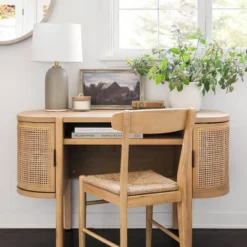 Logan Wood Dining Chair With Woven Seat - Threshold™ Designed With Studio McGee -Interior Sale Store GUEST 9976a675 ca2f 41a0 a6ef 4a5d3b594485