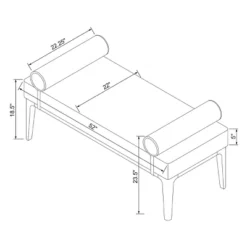 Randolph Bench With Bolster Pillows Linen - Threshold™ Designed With Studio McGee -Interior Sale Store GUEST 9983e70b 7f9e 4bcf a332 1d6fe6933ce7