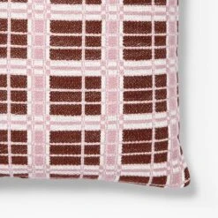 Square Woven Grid Pillow Purple/cream/rust - Threshold Designed With Studio McGee