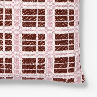 Square Woven Grid Pillow Purple/cream/rust - Threshold Designed With Studio McGee 3 Square Woven Grid Pillow Purple/cream/rust - Threshold Designed With Studio McGee