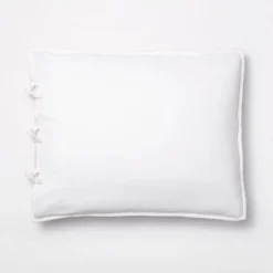 Standard Decorative Border Cotton Slub Quilt Sham Neutral Floral - Threshold™ Designed With Studio McGee: OEKO-TEX Certified, Tie Closure -Interior Sale Store GUEST 9e945609 48a2 465a ab81 242a947e1569