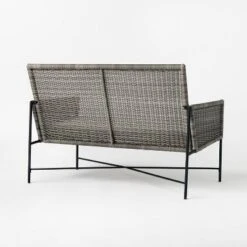 Wicker & Metal X Frame Patio Loveseat - Gray - Threshold™ Designed With Studio McGee 10 Wicker & Metal X Frame Patio Loveseat - Gray - Threshold™ Designed With Studio McGee -Interior Sale Store GUEST a007800d 2bb8 49be 8c3b 00a66dcf20a9