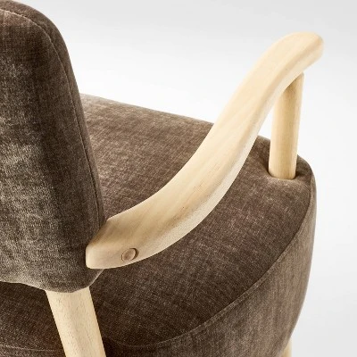 Corallina Upholstered Wooden Accent Chair Brown - Threshold™ Designed With Studio McGee 6 Corallina Upholstered Wooden Accent Chair Brown - Threshold™ Designed With Studio McGee - Image 4