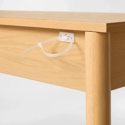 60" Modern Wooden Console Table With Drawer Brown - Threshold™ Designed With Studio McGee 6 60" Modern Wooden Console Table With Drawer Brown - Threshold™ Designed With Studio McGee - Image 4