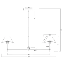 Metal Two Arm Shaded Chandelier Ceiling Light Black - Threshold™ Designed With Studio McGee -Interior Sale Store GUEST b7f1cfdd a67e 4445 8a17 70e0130b9351