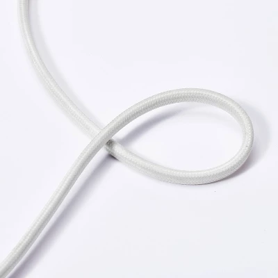 18.5"x11" Ceramic Table Lamp With Rattan Shade White - Threshold™ Designed With Studio McGee: Nightstand Wicker Lighting 6 18.5"x11" Ceramic Table Lamp With Rattan Shade White - Threshold™ Designed With Studio McGee: Nightstand Wicker Lighting - Image 4