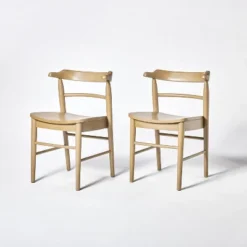 2pk Kaysville Curved Back Wood Dining Chair - Threshold™ Designed With Studio McGee -Interior Sale Store GUEST b8859535 25d6 44f9 9ed4 882e7bed9037