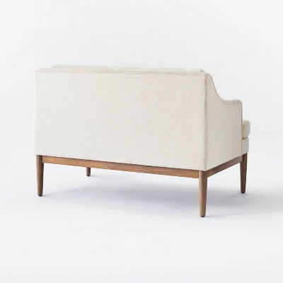 Howell Upholstered Loveseat With Wood Base Cream - Threshold™ Designed With Studio McGee 5 Howell Upholstered Loveseat With Wood Base Cream - Threshold™ Designed With Studio McGee - Image 3