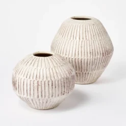 Small Carved Cream Vase - Threshold™ Designed With Studio McGee -Interior Sale Store GUEST bf468da8 6a4d 4db6 9500 708e4ce7b4b5