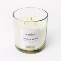 Clear Glass Cypress & Juniper Candle White - Threshold™ Designed With Studio McGee -Interior Sale Store GUEST c05f8e5e 1576 4545 b07d 520c46fcaae9