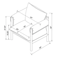 Arbon Wood Dowel Accent Chair With Cushion Arms - Threshold™ Designed With Studio McGee -Interior Sale Store GUEST c429d501 6755 4c8a 864f afd6717b29db