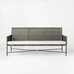 Wicker & Metal X Frame Patio Sofa - Gray - Threshold™ Designed With Studio McGee 11 Wicker & Metal X Frame Patio Sofa - Gray - Threshold™ Designed With Studio McGee -Interior Sale Store GUEST cc70c42f 8a55 439d 94fa 2f1b97698daa