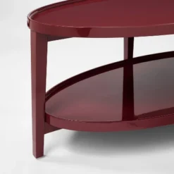 Coffee Table Lacquer Finish Dark Red - Threshold™ Designed With Studio McGee -Interior Sale Store GUEST ce670419 8099 4ba8 ac11 cfda965fcab5