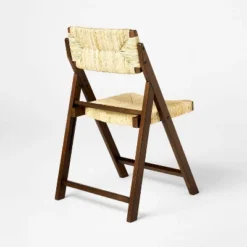 Set Of 2 Folding Woven Dining Chairs Dark Brown - Threshold™ Designed With Studio McGee -Interior Sale Store GUEST d28d0da3 1b85 434a be52 ca61dd9fffe8