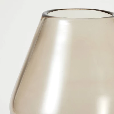Pedestal Smoky Glass Vase - Threshold™ Designed With Studio McGee 4 Pedestal Smoky Glass Vase - Threshold™ Designed With Studio McGee - Image 2