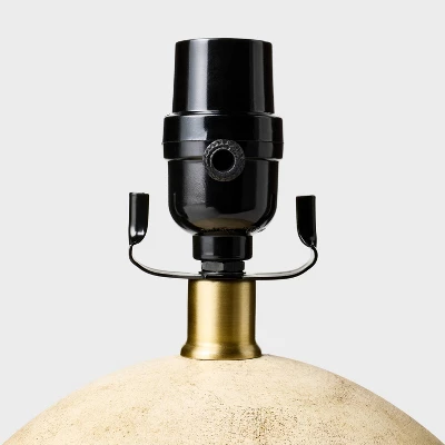 Round Faux Wood Lamp Base Brown - Threshold™ Designed With Studio McGee 5 Round Faux Wood Lamp Base Brown - Threshold™ Designed With Studio McGee - Image 3