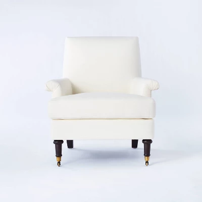 Mercer Rolled Upholstered Armchair With Casters - Threshold™ Designed With Studio McGee 11 Mercer Rolled Upholstered Armchair With Casters - Threshold™ Designed With Studio McGee - Image 9