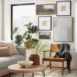 13.9" X 25.4" Horizontal Landscape Framed Canvas - Threshold™ Designed With Studio McGee: Digital Art Print, Polystyrene Gold Frame -Interior Sale Store GUEST d72f6576 25be 440c 972b a022f4d9220c