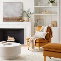 36" X 36" Plains Framed Wall Canvases - Threshold™ Designed With Studio McGee: Modern Digital Art, Beige Frame, D Ring Mount