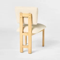 2pk Modern Upholstered Wood Dining Chair Cream - Threshold™ Designed With Studio McGee: Lacquered Rubberwood, Polyester Upholstery -Interior Sale Store GUEST dfc092f4 43e3 45cd 8b1a eba11b696aa9