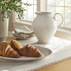 Stoneware Ceramic Oval Serving Platter Cream - Threshold™ Designed With Studio McGee: Scratch-Resistant, Microwave & Dishwasher Safe