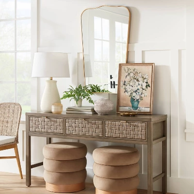 23" X 36" Metal Curved Top Mirror Gold - Threshold™ Designed With Studio McGee 3 23" X 36" Metal Curved Top Mirror Gold - Threshold™ Designed With Studio McGee