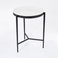 Pleasant Grove Round Marble End Table White - Threshold™ Designed With Studio McGee -Interior Sale Store GUEST e3e10705 2a8c 4a94 b227 413f936ea152