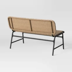 Popperton Arched Wicker Bench - Black - Threshold™ Designed With Studio McGee -Interior Sale Store GUEST e54f8928 59f5 40ea b37e 4de7f9b2bacb
