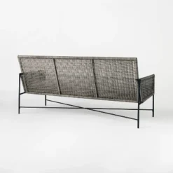 Wicker & Metal X Frame Patio Sofa - Gray - Threshold™ Designed With Studio McGee 12 Wicker & Metal X Frame Patio Sofa - Gray - Threshold™ Designed With Studio McGee -Interior Sale Store GUEST e9727c5c 7d57 4fb3 b845 7b850243113b