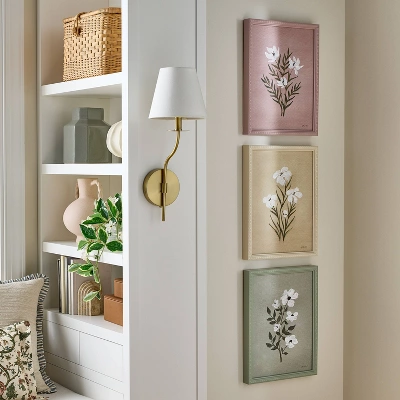 (Set Of 3) 12"x16" Flower Framed Arts - Threshold™ Designed With Studio McGee 3 (Set Of 3) 12"x16" Flower Framed Arts - Threshold™ Designed With Studio McGee