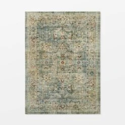 Ledges Digital Floral Print Distressed Persian Rug Green - Threshold™ Designed By Studio McGee -Interior Sale Store GUEST eafd3dca 0c26 4adc 8ff9 086ab3b619ea