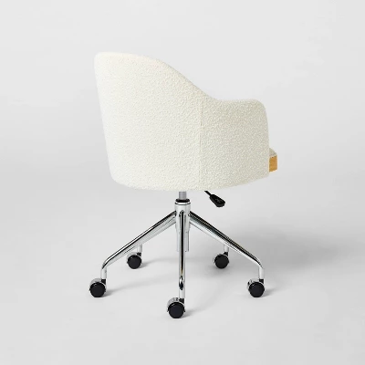 Upholstered Adjustable Height Office Chair Cream - Threshold™ Designed With Studio McGee 5 Upholstered Adjustable Height Office Chair Cream - Threshold™ Designed With Studio McGee - Image 3