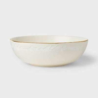 Stoneware Serving Bowl Snowfall White - Threshold™ Designed With Studio McGee: Round, 12" Decorative & Fruit Bowl 7 Stoneware Serving Bowl Snowfall White - Threshold™ Designed With Studio McGee: Round, 12" Decorative & Fruit Bowl - Image 5