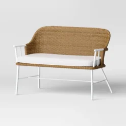 Lenwood Steel Outdoor Patio Garden Bench Brown - Threshold™ Designed With Studio McGee -Interior Sale Store GUEST f6c8f767 c66b 4b82 9e13 54d22ad222d1