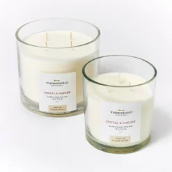 Clear Glass Santal & Ginger Candle White - Threshold™ Designed With Studio McGee -Interior Sale Store GUEST f8468f42 e11b 4265 be90 0b4528f7c8a3
