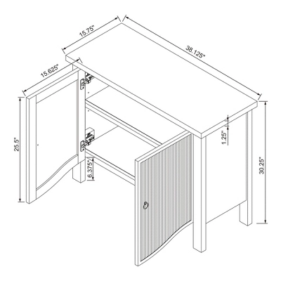 Elder 2 Door Cabinet Natural - Threshold™ Designed With Studio McGee 8 Elder 2 Door Cabinet Natural - Threshold™ Designed With Studio McGee - Image 6