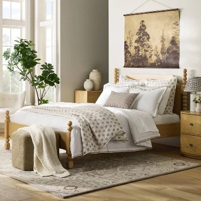 Modern Turned Wood Bed Brown - Threshold™ Designed With Studio McGee 3 Modern Turned Wood Bed Brown - Threshold™ Designed With Studio McGee