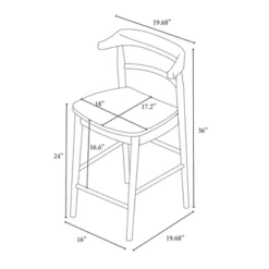Kaysville Curved Back Wood Counter Height Barstool - Threshold™ Designed With Studio McGee -Interior Sale Store GUEST fd10f3f7 c840 492c 99c3 22fe1ea36f2d