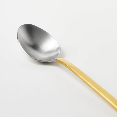 Two-Tone Kitchen Flatware Set Gold - Threshold™ Designed With Studio McGee: Dishwasher Safe, Stainless Steel, 5-Piece Set 4 Two-Tone Kitchen Flatware Set Gold - Threshold™ Designed With Studio McGee: Dishwasher Safe, Stainless Steel, 5-Piece Set - Image 2